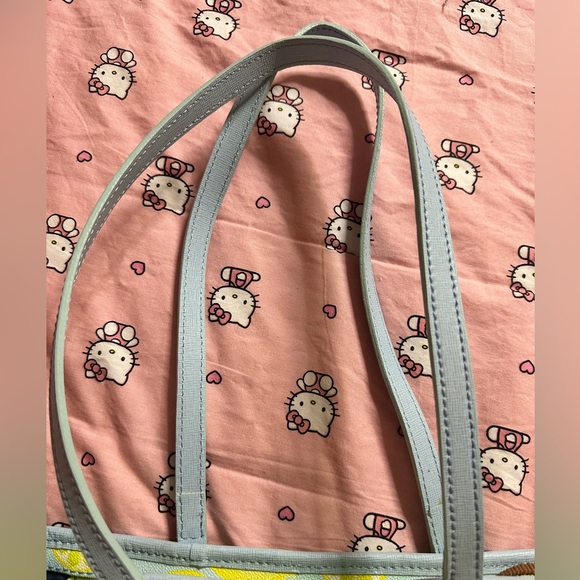 Dooney & Bourke Limone Charleston Bag Tote Sky Blue Sliced Lemons Handbag - Picture 6 of 7